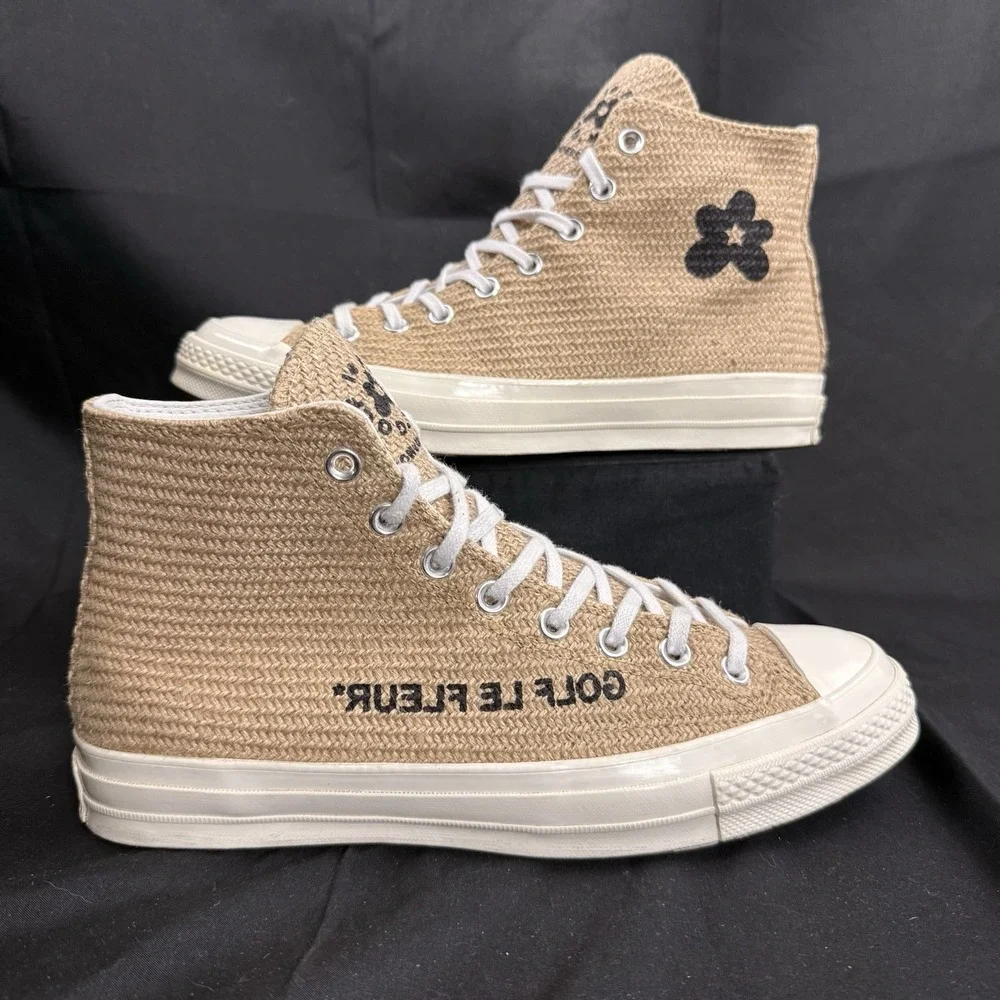 Size 9.5 Converse Chuck 70 High 2018 Golf le Fleur Burlap Mens Tyler The Creator